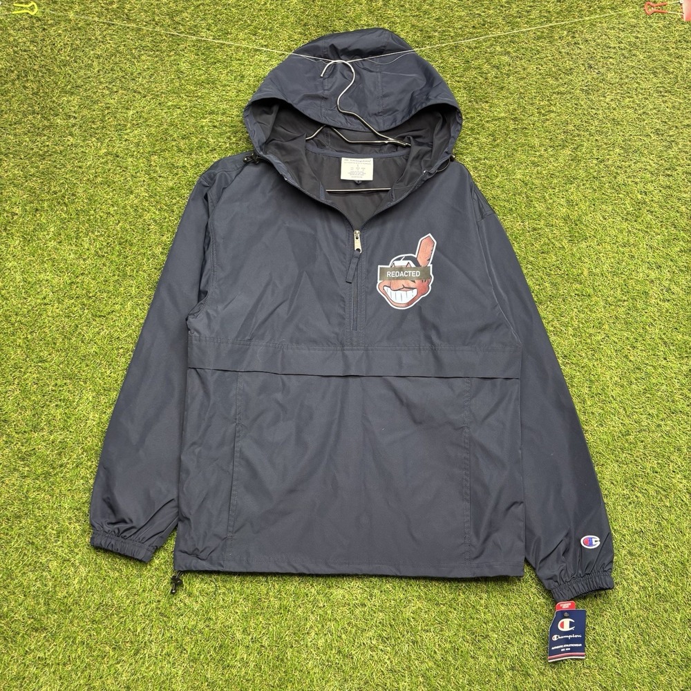 Vintage Cleveland Indians Champion Windbreaker Mens Small Chief Wahoo MLB NWT